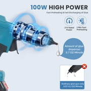 EZBY Cordless Hot Glue Gun with 2 Batteries,42 Glue Sticks,Storage Case,Adjustable Glue Output,100W Power for DIY,Festival Decor and Gifts