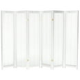 thumbnail image 2 of Oriental Furniture 6 ft. Tall Adjustable Shutter Room Divider White - 6 Panel, 2 of 6