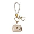 thumbnail image 1 of Hioecau Mini Dumpling Coin Purse Keychain with Security Snap Detachable Wrist Strap Faux Leather Waterproof Compact Bag Key Holder, 1 of 8