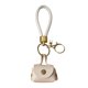 thumbnail image 1 of Mini llavero de monedero con forma de bola de masa hervida, con cierre de seguridad, correa de muñeca desmontable, de piel sintética, resistente al agua, compacto, para bolso., 1 of 8