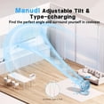 thumbnail image 3 of Mini Table Fan for Bedroom, Desk Air Cooling Fan, Powerful Airflow, 120° Vertical Manual +270° Auto Oscillating Fan, 3 Speeds, 16H Timer, Quiet Fan, Room, Home, Office, Outdoor, 3 of 4