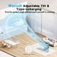 thumbnail image 3 of Mini Table Fan for Bedroom, Desk Air Cooling Fan, Powerful Airflow, 120° Vertical Manual +270° Auto Oscillating Fan, 3 Speeds, 16H Timer, Quiet Fan, Room, Home, Office, Outdoor, 3 of 4
