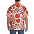 thumbnail image 5 of Wukai Hand Drawn Tomatoes Men's Casual Short-Sleeve Button Down Shirt - Lightweight Summer Dress Shirt for Daily Wear-4X-Large, 5 of 7