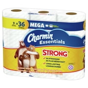 Charmin Essentials Strong Toilet Paper, 9 Mega Rolls