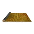 thumbnail image 2 of Ahgly Company Indoor Round Oriental Yellow Industrial Area Rugs, 6' Round, 2 of 4