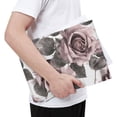 thumbnail image 4 of Pobuds Leather Laptop Sleeve, Padded Case, Thin Portable, Versatile Bag - Compatible with most 13 inch laptops for MacBook Pro 13 inch 2016 or later, MacBook Air 13,14 - Horizontal, moody roses (2), 4 of 5