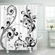 thumbnail image 1 of ABPHQTO Curl Floral Curve Scroll Modern Leaf Retro Cortina de ducha de poliéster 152x180 cm, 1 of 2