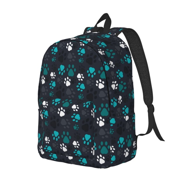 Easygdp Animal Footprints Mochila de Lona Resistente para Laptop, Compatible con Laptops de 15 a 17 pulgadas, Ideal para Escuela, Trabajo y Viajes-Small