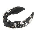 thumbnail image 4 of Unique Bargains 1 Pc Headband Faux Diamond Pearl Hair Accessories for Women Black, 4 of 5