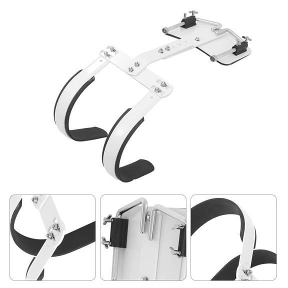 Amosfun Aluminum Snare Drum Carrier with White Adjustable Shoulder Strap Support for Percussion