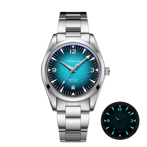 ADDIESDIVE Men's Watch Automatic Mechanical Watch, 100m Waterproof Diver, Luminous Stainless Steel Watch, AD2508