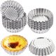 thumbnail image 1 of 30 moldes para tartas de huevo para hornear, mini sartenes de acero inoxidable de 3,8 pulgadas para tartas, tartas, tartas, cupcakes, moldes para magdalenas, 1 of 5