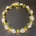 thumbnail image 3 of CSChome Accessoire Cheveux Rétro Couronne Romantique Lumineuse LED Fleurs Roses Bandeau Mariage Fête Guirlande Lumineuse, 3 of 7