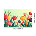 thumbnail image 1 of Colorful Tulip Themed Background Banner, Spring Decorations, Party Backdrop, Photography Props, Garden Party Decor, Floral Themed Event Decorations, 1 of 4