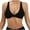 Black, variant on JIUKE Deep V Neck Sport Bras for Women Cirsscross Back Yoga Bras Low Support Wireless Workout Bras Size S