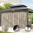 thumbnail image 3 of Pakunoda 4 Panel Outdoor Curtains for 10' X 13' Gazebo, Waterproof Outdoor Privacy Curtain Panel set of 4, Cream(Curtain Only), 3 of 8