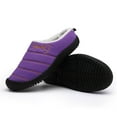 thumbnail image 4 of ZTTD Womens Slippers Warm Winter Flats Shoes for Womens Indoor House Slip On With Cotton Purple, 4 of 7