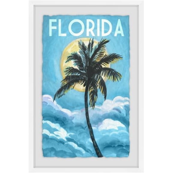Blue Florida Framed Painting Print