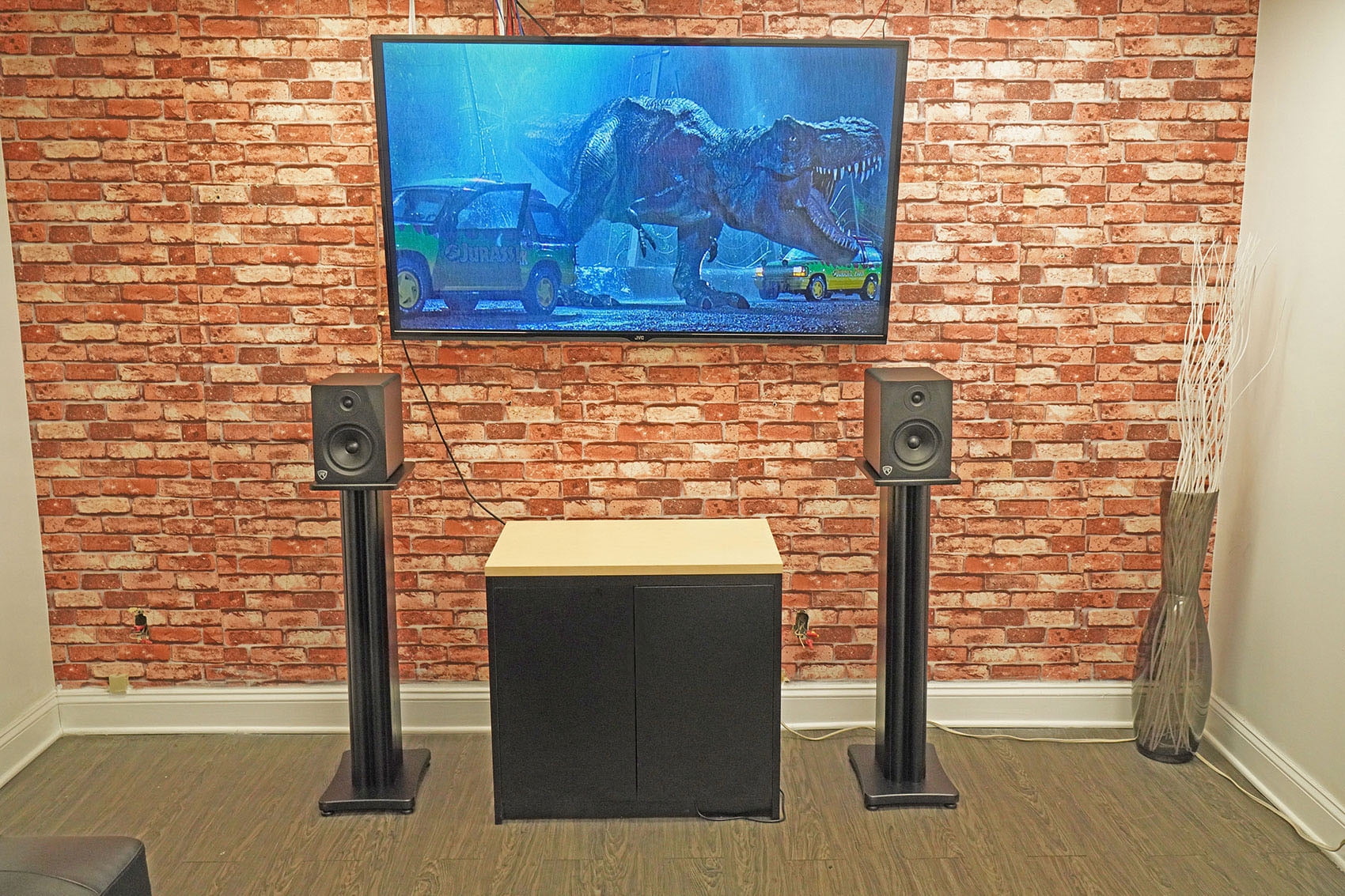 (2) Rockville APM6B 6.5" USB Studio Monitor Speakers+36" Black Premium Stands
