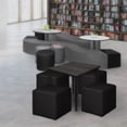 thumbnail image 2 of Regency Aurora Curved Vinyl Ottoman (Set of 4)- Grey, 2 of 4