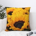 thumbnail image 4 of Wukai Flower Bush Sunflower Premium Polyester Fleece Pillow Covers with Hidden Zipper Closure,Luxuriously Soft and Durable-16"x16", 4 of 7