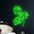 thumbnail image 2 of Handmadetneonsign Monstera Leaf Neon Light, Monstera Tropical Leaf Led Light, Green Leaf Neon Light, 2 of 5