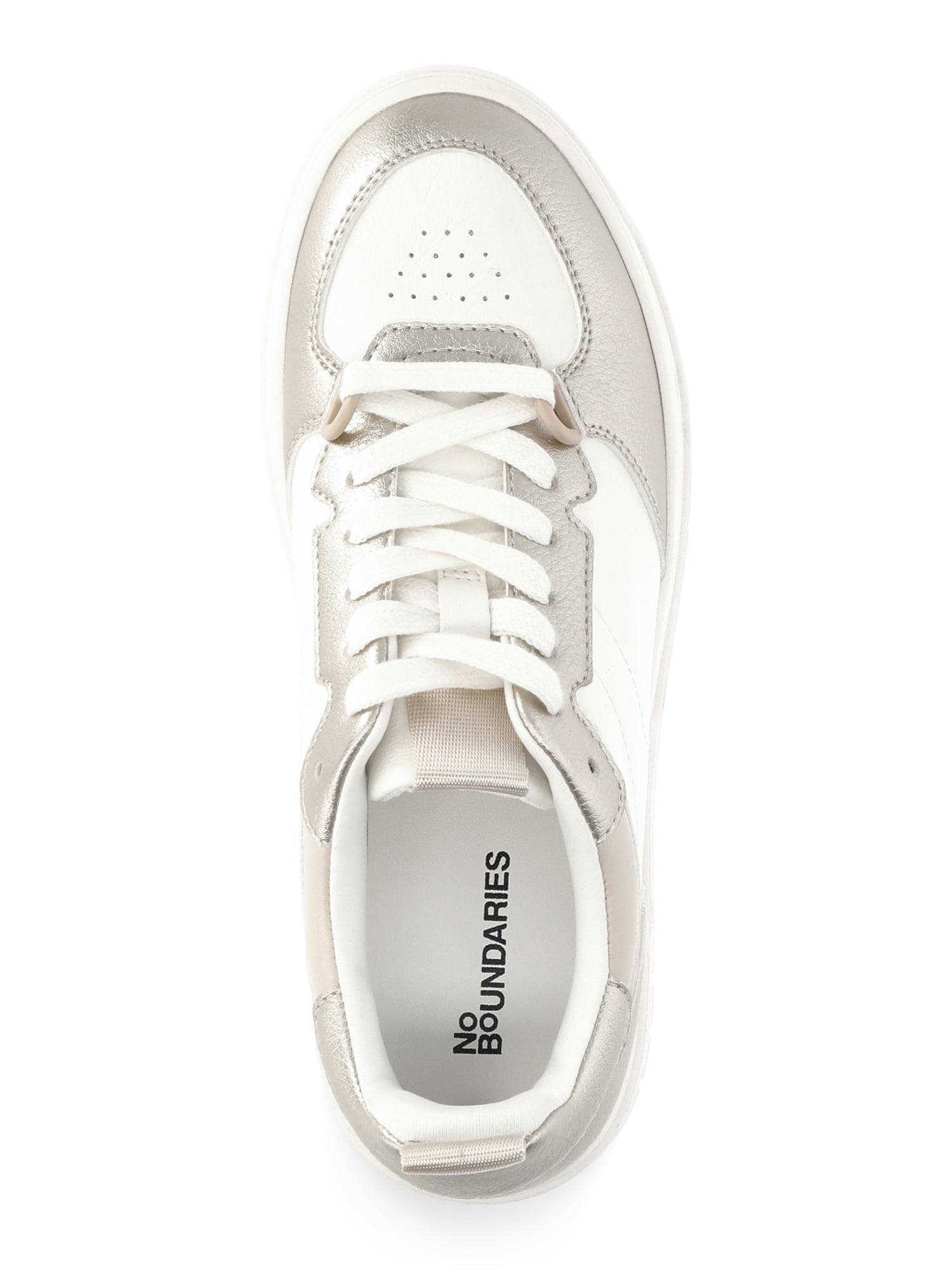 No Boundaries Women’s Lace Up Court Sneakers