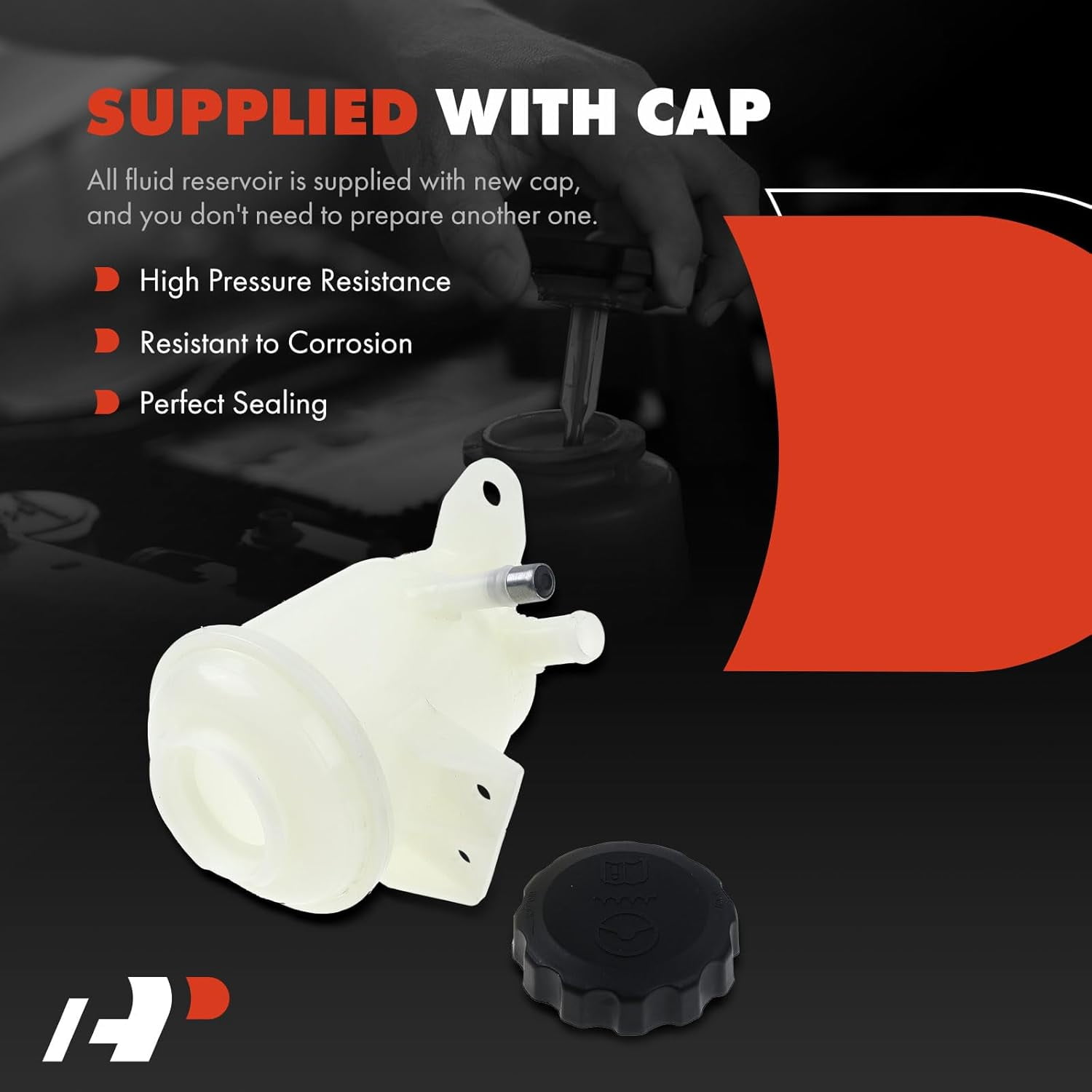 A-Premium Power Steering Reservoir/Tank with Cap Compatible with Chevy Aveo 2009-2011, Aveo5 2009-2011 & Pontiac G3 Wave 2009, L4 1.6L