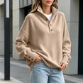 thumbnail image 6 of Turilly Womens Sweater Warm High Collar Long Sleeve Pullover with Button Placket for Autumn Winter Layering, 6 of 6