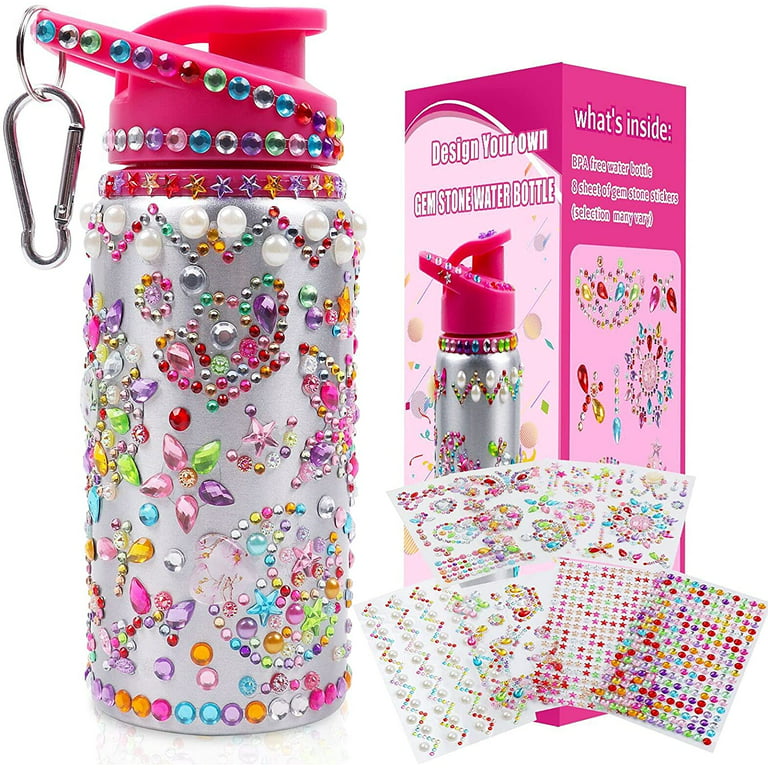 DigHealth Decorate Your Own Water Bottle for Girls with Stickers