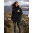 thumbnail image 4 of Heting Women's Waterproof Warm Puffer Jacket Winter Coat Hooded Quilted Black L, 4 of 9