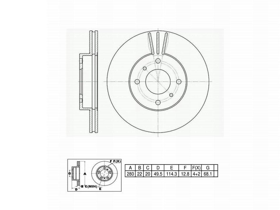 Winstop Brake Rotor, Front WS240075, Nissan Sentra 2006-2000