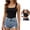 Black #025, variant on Women's U-Neck Tank Tops with Built-in Bra Sleeveless Slimming Shapewear High Strechy Shirts Red M