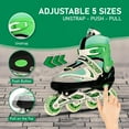 thumbnail image 2 of Veera 733 Adjustable Large Inline Skates, 70mm Wheels | Reinforced Aluminium Alloy Frame, Abec-7 Bearings, Durable Pvc Wheels | 1 Pair Of Inline Skates Shoes, 2 of 2
