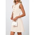thumbnail image 3 of Vestido MEROKEETY para mujer, formal, sin mangas, color marfil, 3 of 9