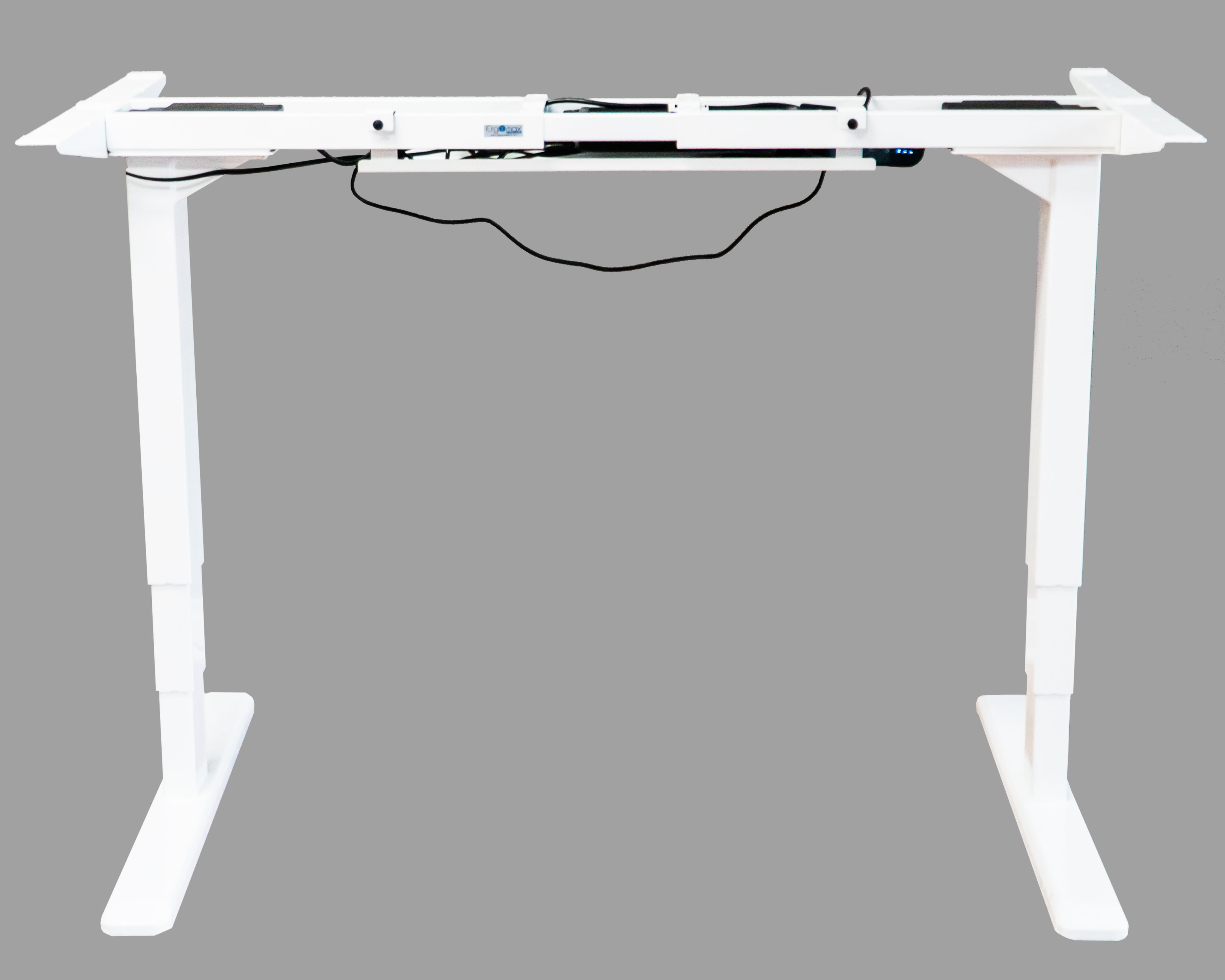 ErgoMax White Electric Height Adjustable Desk Frame w/Dual Motor