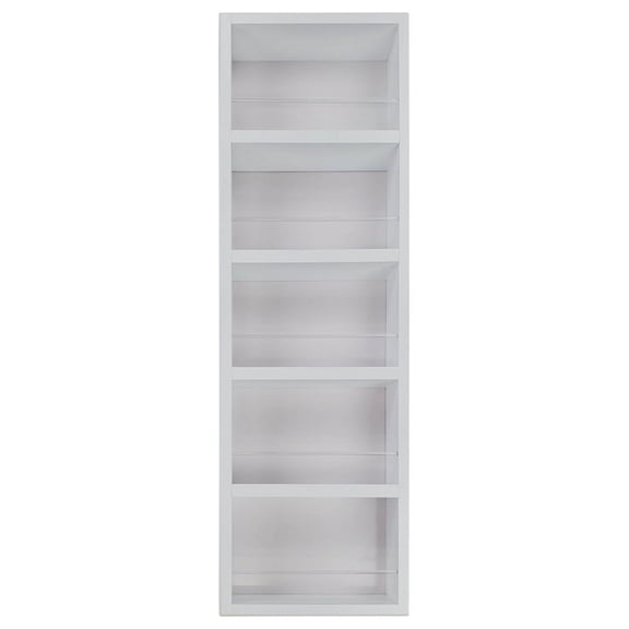 Ceres White Enamel On the Wall Spice Rack 35"h x 14"w x 3.5"d