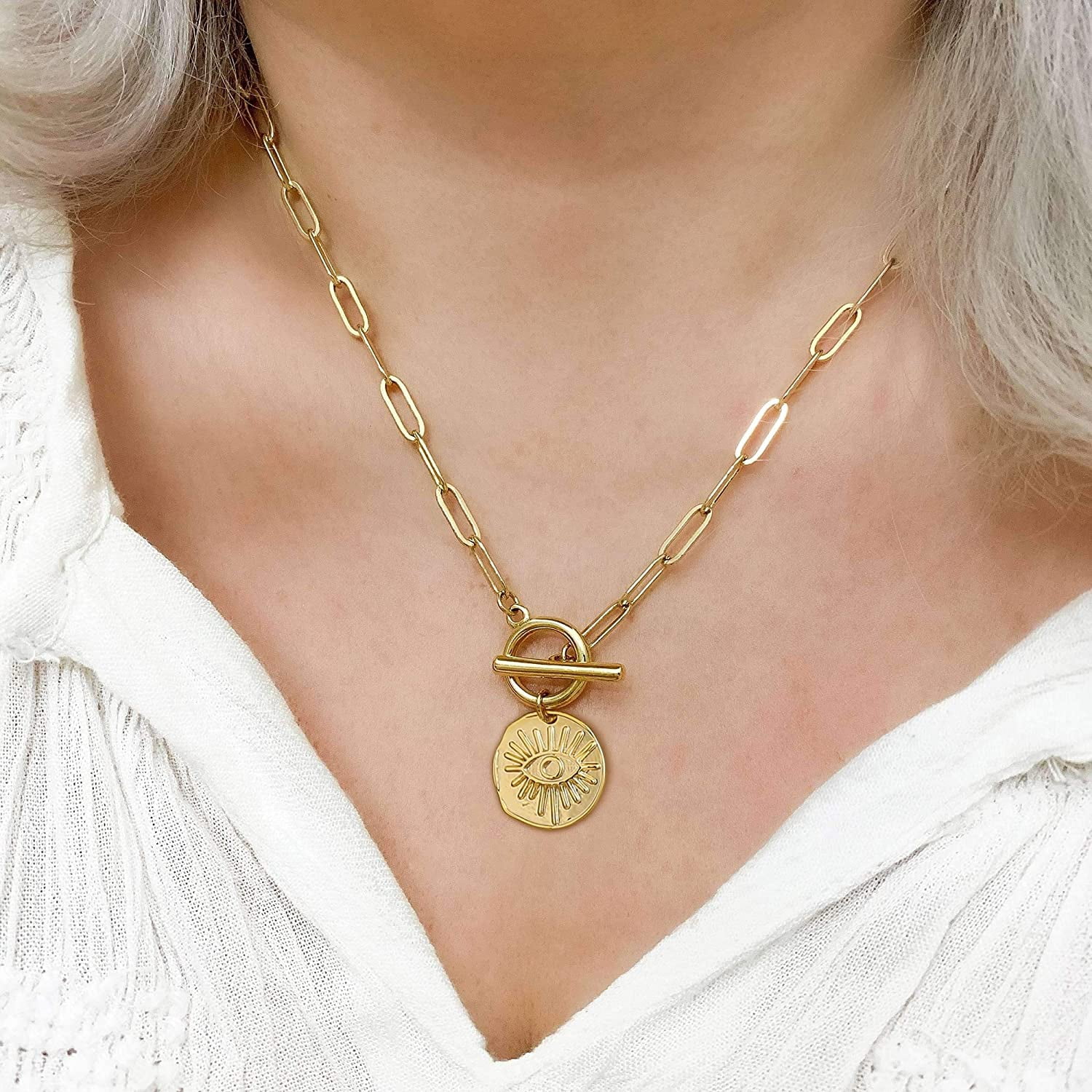 Link Necklace Gold Layered Necklaces 