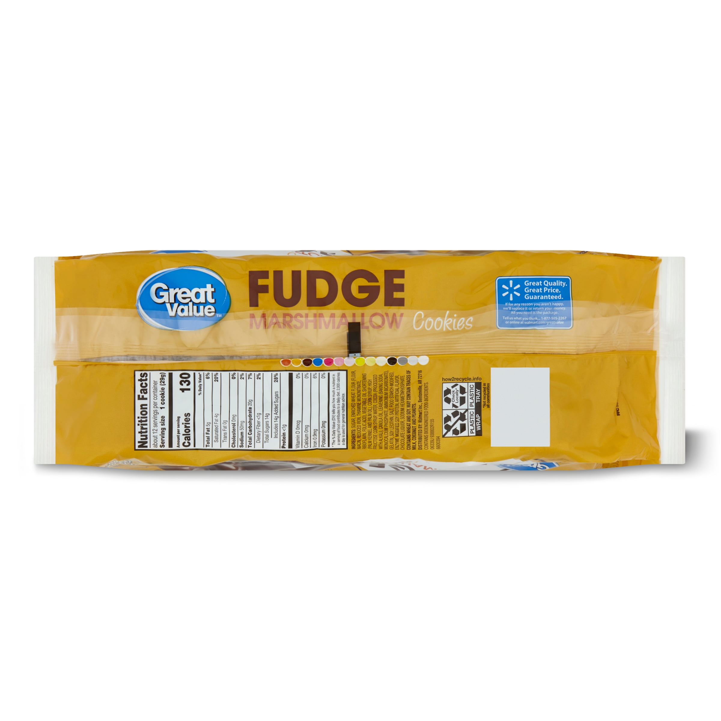 Great Value Fudge Marshmallow Cookies, 12 oz