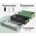thumbnail image 4 of Tcbosik 8x4x1ft Galvanized Raised Garden Bed, Outdoor Planter Box, Metal Planting Bed for Vegetables Flowers Herb, Gray, 4 of 8
