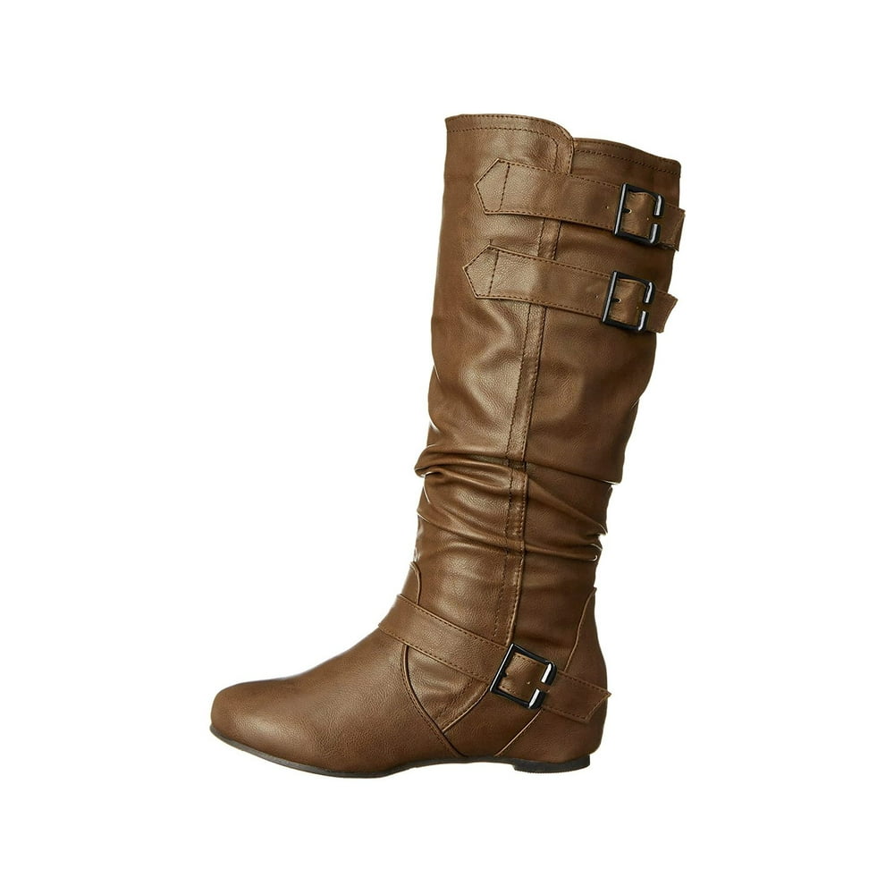 Brinley Co. Brinley Co Women's Round Toe Buckle Detail Boots