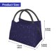 thumbnail image 2 of Easygdp Glittering Purple Starfield Bolsa de Almuerzo Insulada Reutilizable, Bolsa de Mano y Bandolera para Oficina, Trabajo, Viajes, 2 of 6