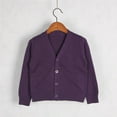 thumbnail image 6 of Dmsael Cardigan for Girls School Uniform For Toddler Girl Cardigan Girls Cardigr for Kidsan Long Sleeve Uniforms Knit Sweater Outerwear Purple,150, 6 of 6