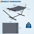 thumbnail image 5 of Accreate 2 Person Heavy Duty Double Hammock, with Collapsible Steel Frame – Backyard Oasis & Camping Essential 450lb Support, UV-Resistant + Storage Bag, 5 of 6