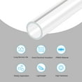 thumbnail image 3 of Unique Bargains 13mm ID x 15mm OD x 305mm Clear Rigid Acrylic Pipe Round Tube, 3 of 6