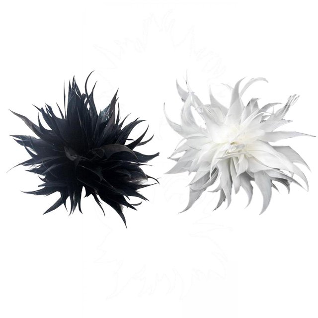 Broche De Plumas Para Mujer, 2 Piezas, Decoración Para Boda, Halloween Baoblaze Broche