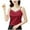 a-Red30371, variant on VNKIDY Womens Solid Color Satin Camisole Top With Lace Trimmed V Neck Spaghetti Straps Sleeveless Casual Summer Top For Daily Wear White