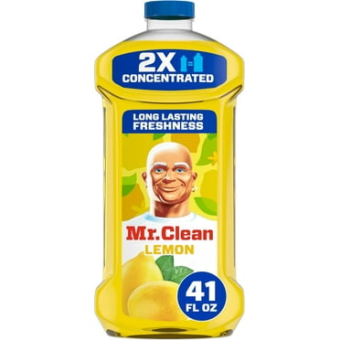 Mr. Clean 2X Concentrated Multi Surface Cleaner with Lemon Scent, All Purpose Cleaner, 41 fl oz