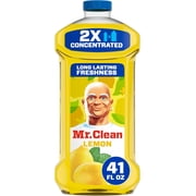 Mr. Clean 2X Concentrated Multi Surface Cleaner with Lemon Scent, All Purpose Cleaner, 41 fl oz