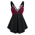 thumbnail image 1 of Tank Top de Talla Extra con Lentejuelas de Cintura Imperio Rosegal  Camisetas sin mangas de talla grande, 1 of 5